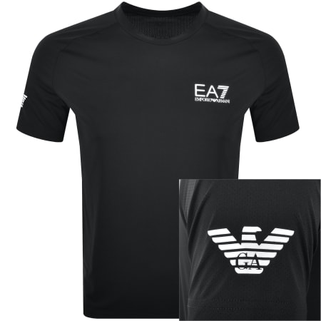 【新作入荷!!】  Black Shirt T Logo Armani Emporio EA7 | Menswear Mainline トップス